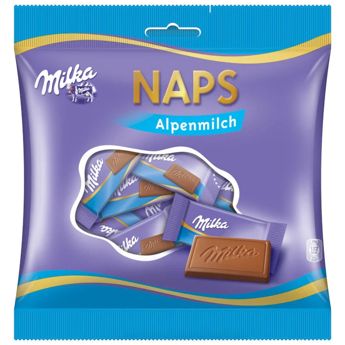 Milka Naps Alpenmilch Mini-Schokoladentafeln 119g / 4.19oz