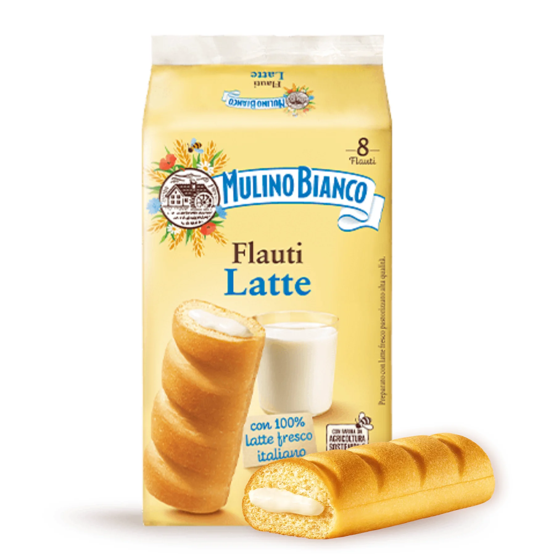 Mulino Bianco Flauti Latte Milk Flutes 280g