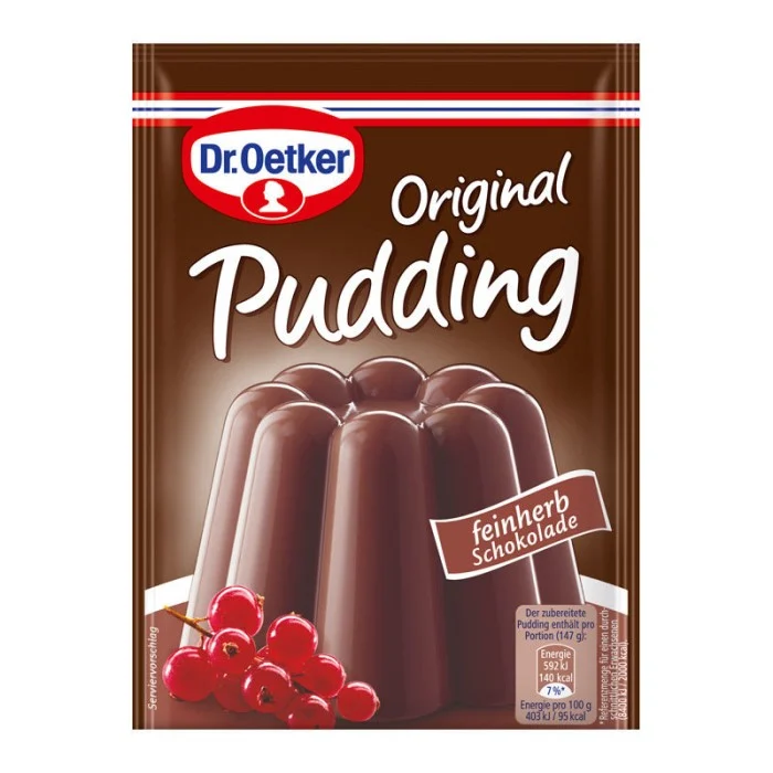 Dr. Oetker Original Puddingpulver "feinherbe Schokolade" 2er Pack
