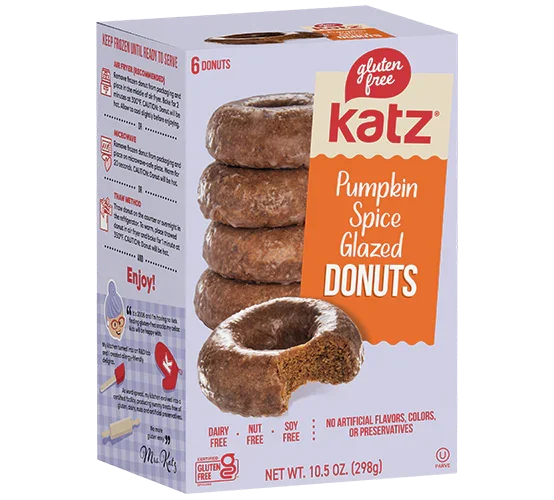 Katz Gluten Free Pumpkin  Spice Glazed Donuts