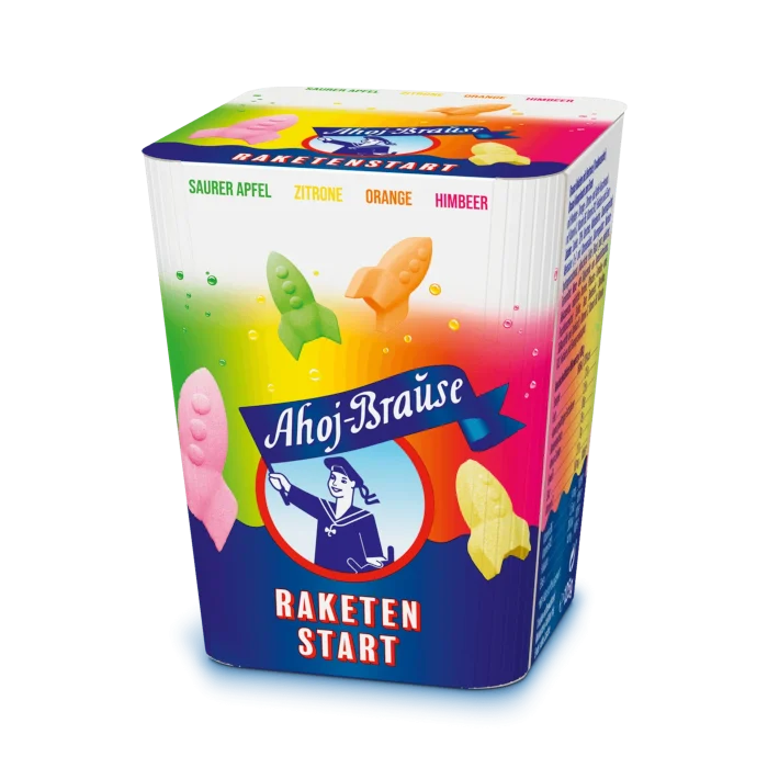 Ahoj-Brause Raketenstart Brausebonbons, vegan 125g / 4.4oz