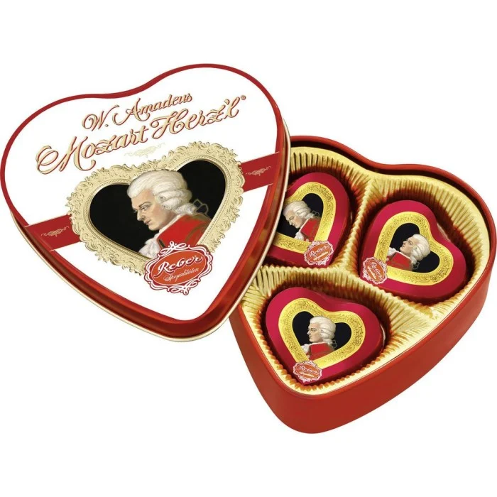 Reber Monzart Herz´l in der Herzdose Herzpralinen 60g