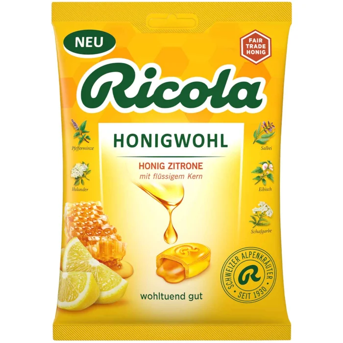 Ricola Honigwohl Honig Zitrone Kräuterbonbons 68g / 2.39oz