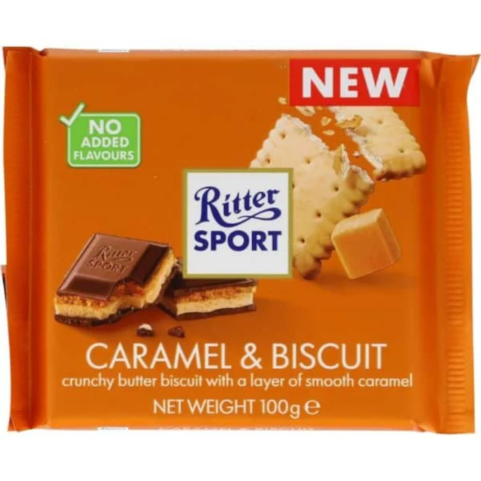 Ritter Sport Schokolade Caramel & Biscuit Limited Edition 100g