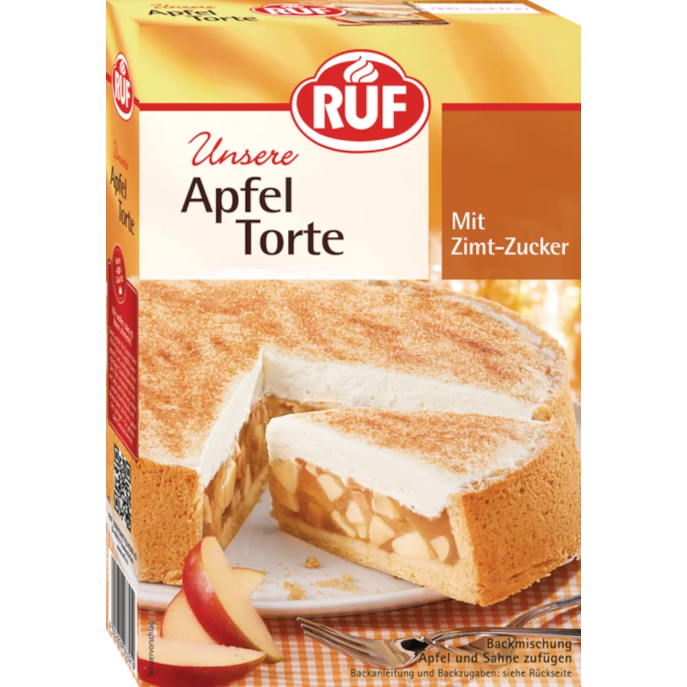 RUF Apfel-Torte Backmischung mit Zimt-Zucker 500g / 17.63oz