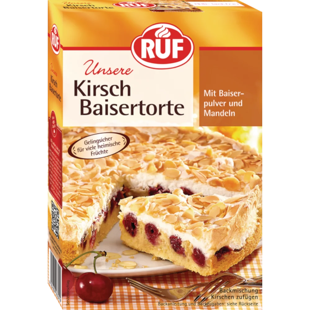 RUF Kirsch-Baisertorte Backmischung mit Mandeln 350g / 12.34oz