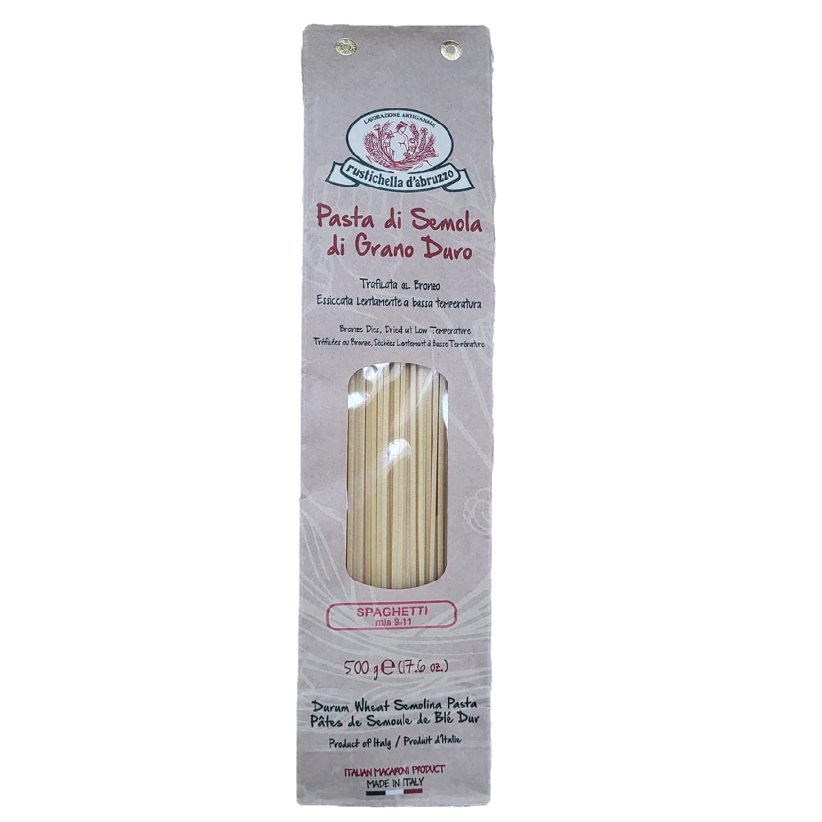 Rustichella d'Abruzzo Spaghetti Durum Wheat Semolina Pasta 500g
