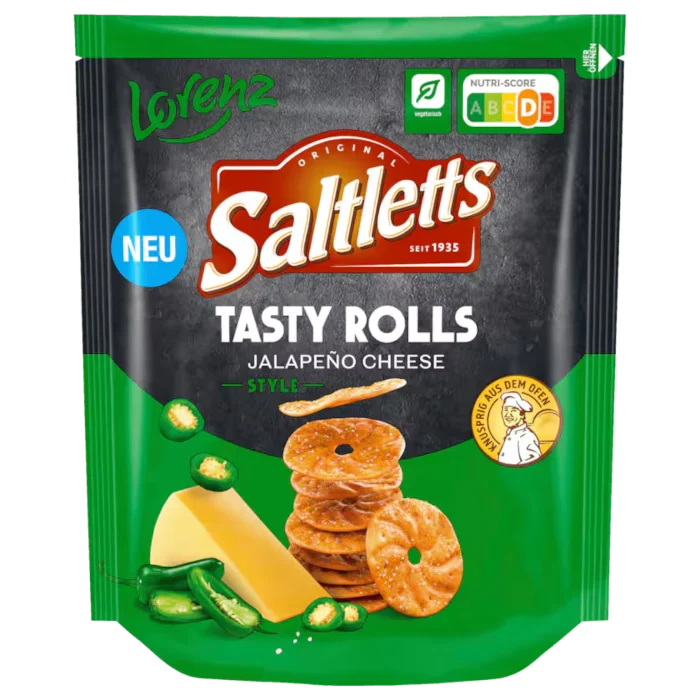 Lorenz Saltletts Tasty Rolls Jalapeno Cheese Style 130g / 4.59oz