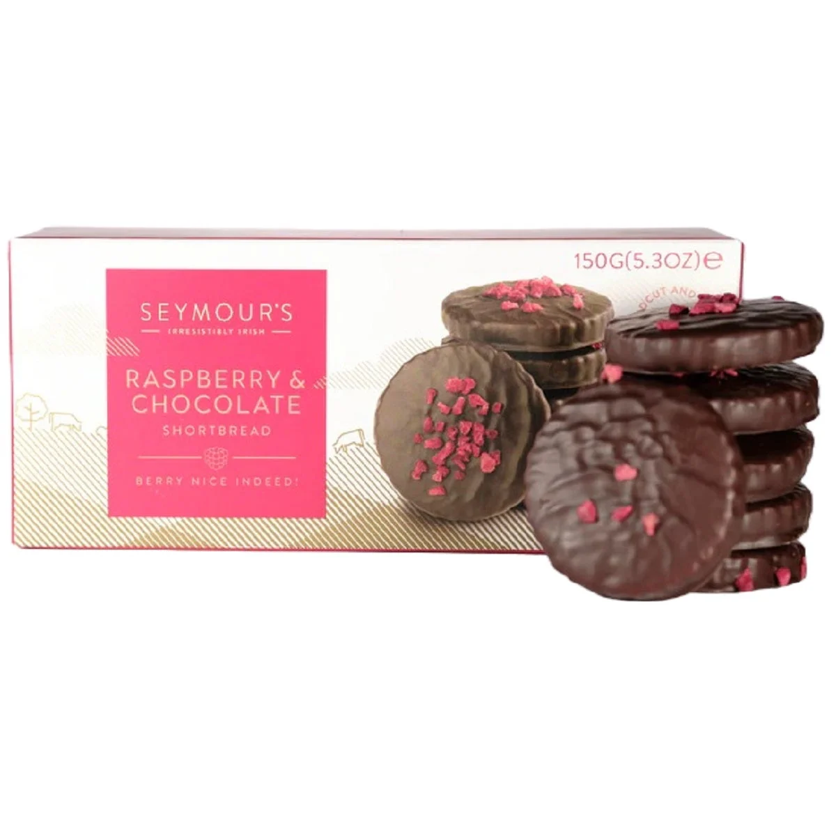 Seymour's Raspberry & Chocolate Shortbread 150g