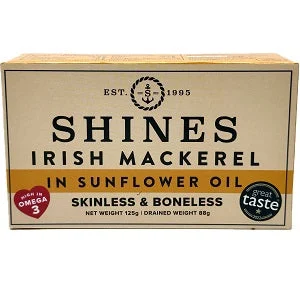 Shines Irish Mackerel in Sunflower Oil 125g