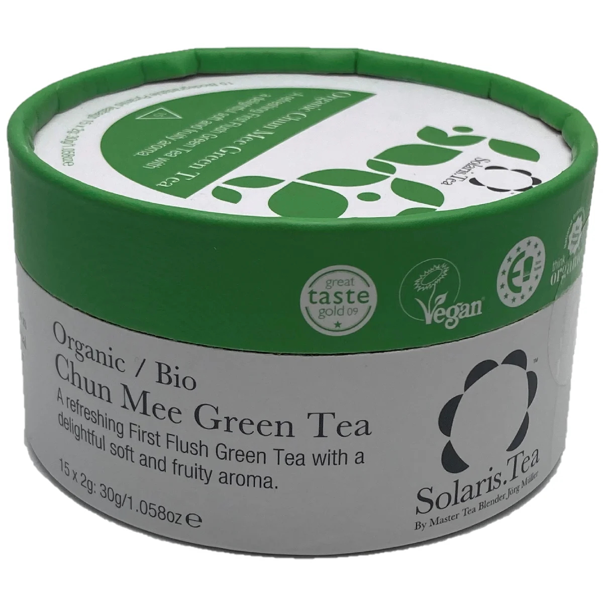 Solaris Tea Organic Chun Mee Green Tea Pyramid Teabags 15x2g