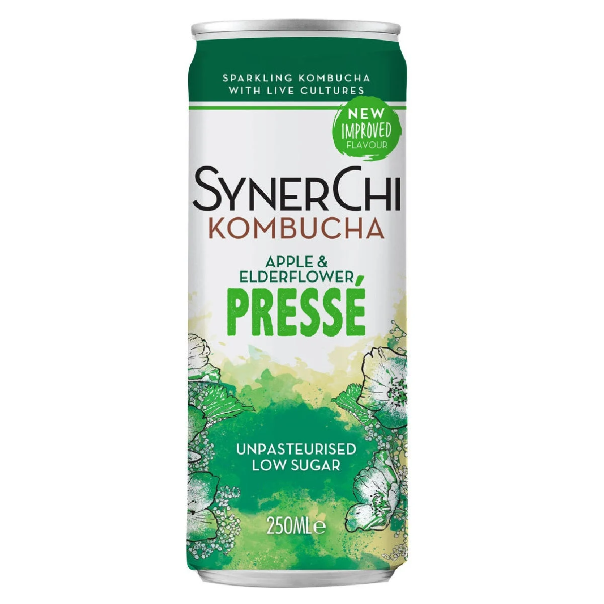 SynerChi Apple & Elderflower Presse Kombucha 250ml