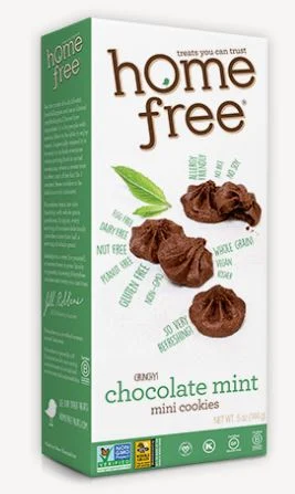 Home Free Crunchy Chocolate Mint Mini Cookies