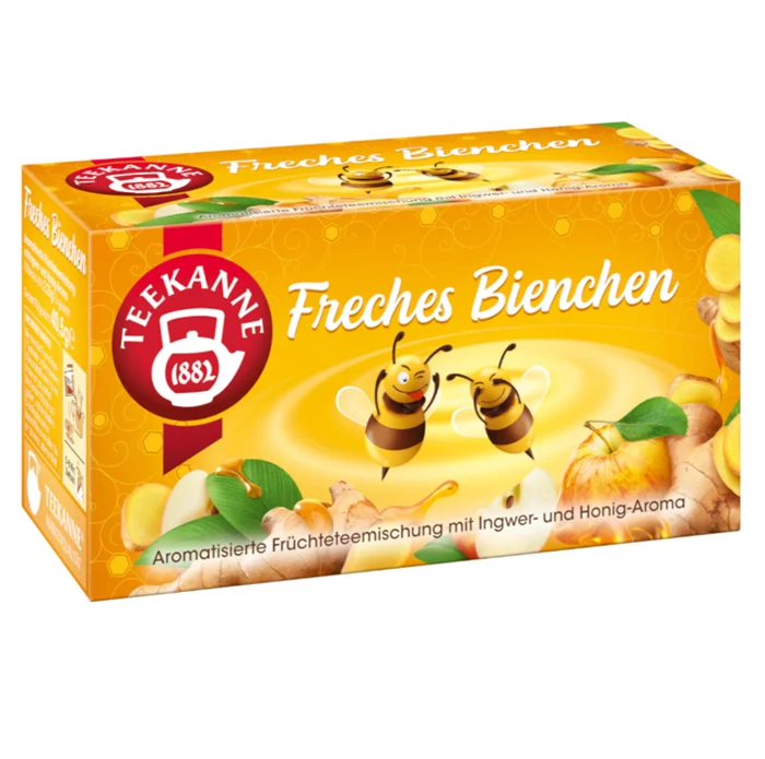 Teekanne Freches Bienchen Früchtetee 18 Doppelkammerbeutel