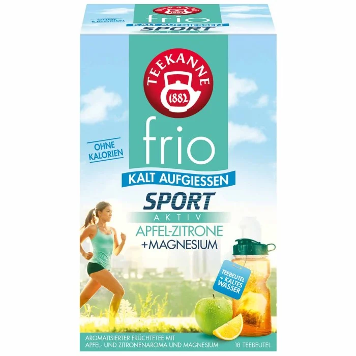 Teekanne frio Sport Apfel-Zitrone Tee zum kalt aufgießen 18 Teebeutel