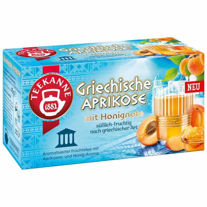 Teekanne Ländertee Griechische Aprikose 20 Teebeutel