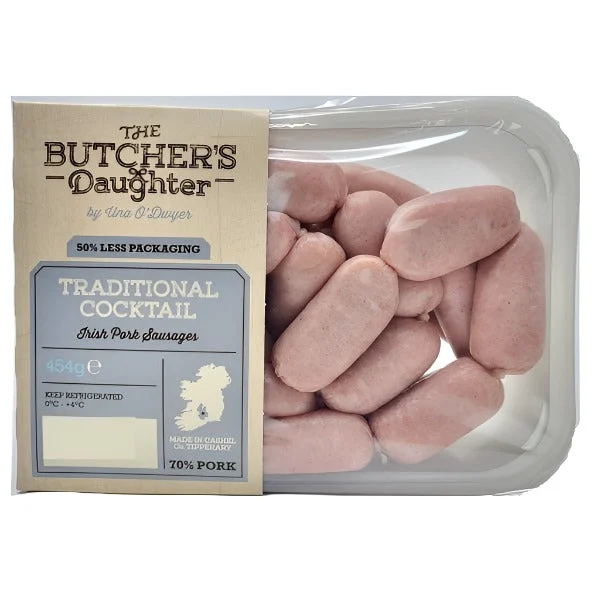 The Butcher's Daughter Traditional Cocktail Irish Pork Sausages 454g