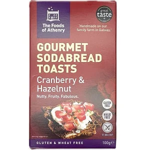 The Foods of Athenry Gourmet Sodabread Toasts Cranberry & Hazelnut 100g