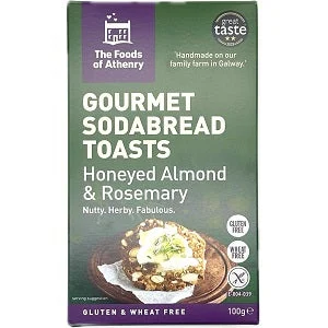 The Foods of Athenry Gourmet Sodabread Toasts Honeyed Almond & Rosemary 100g
