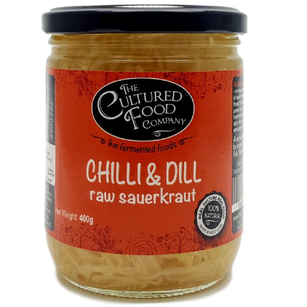 The Cultured Food Company Chilli & Dill Raw Sauerkraut 400g