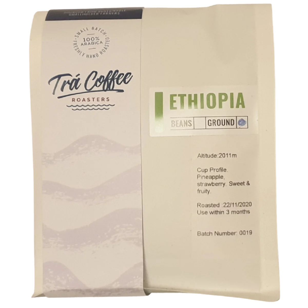 Trá Coffee Roasters Ethiopia Beans Ground 250g