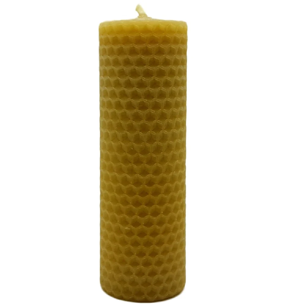 Trish's Honey Products Hand Rolled Beeswax Candle 6 to 7 hours