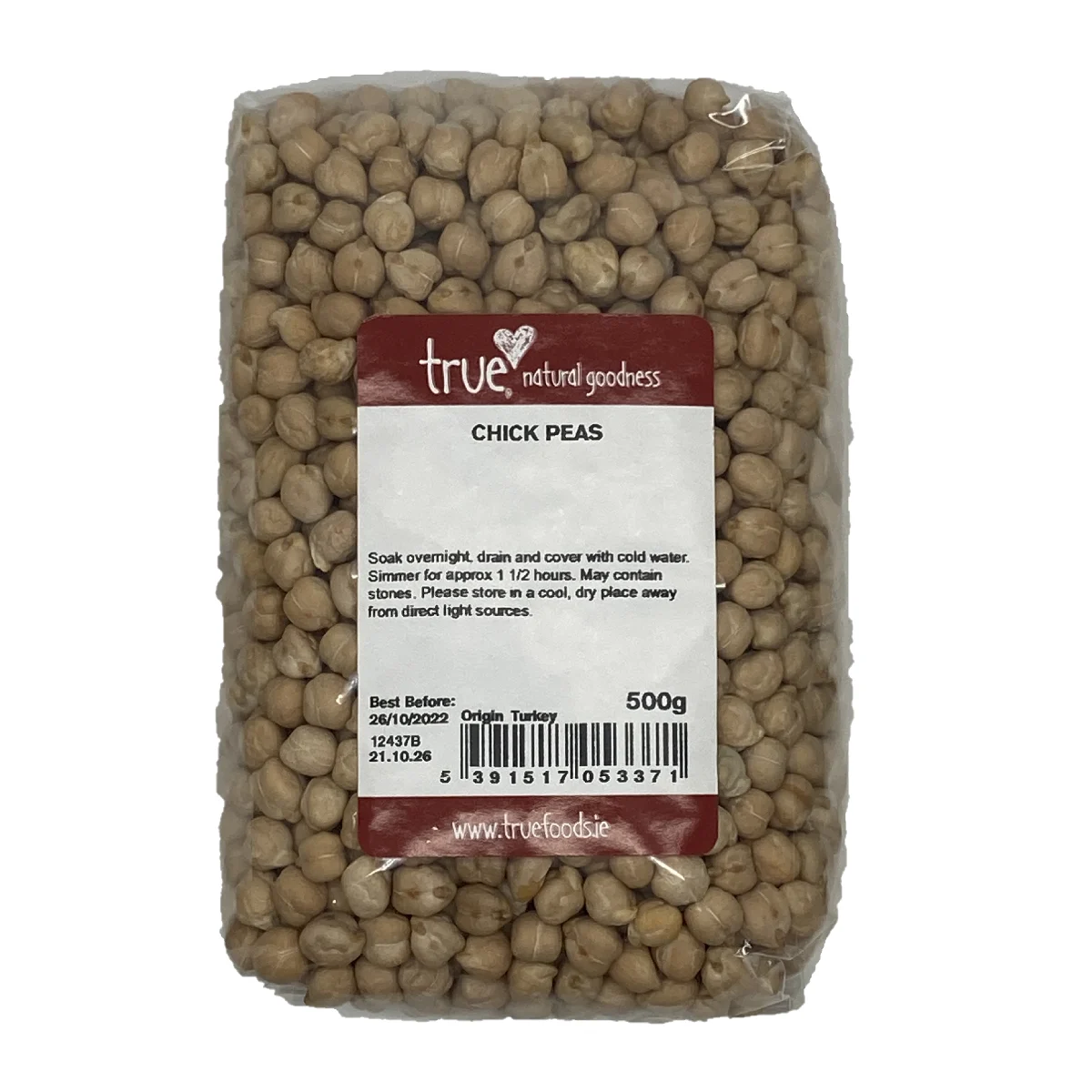 True Natural Goodness Chick Peas 500g