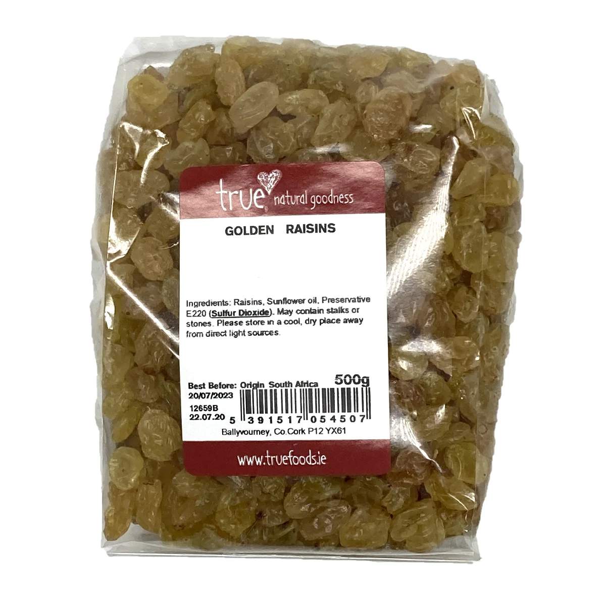 True Natural Goodness Golden Raisins 500g