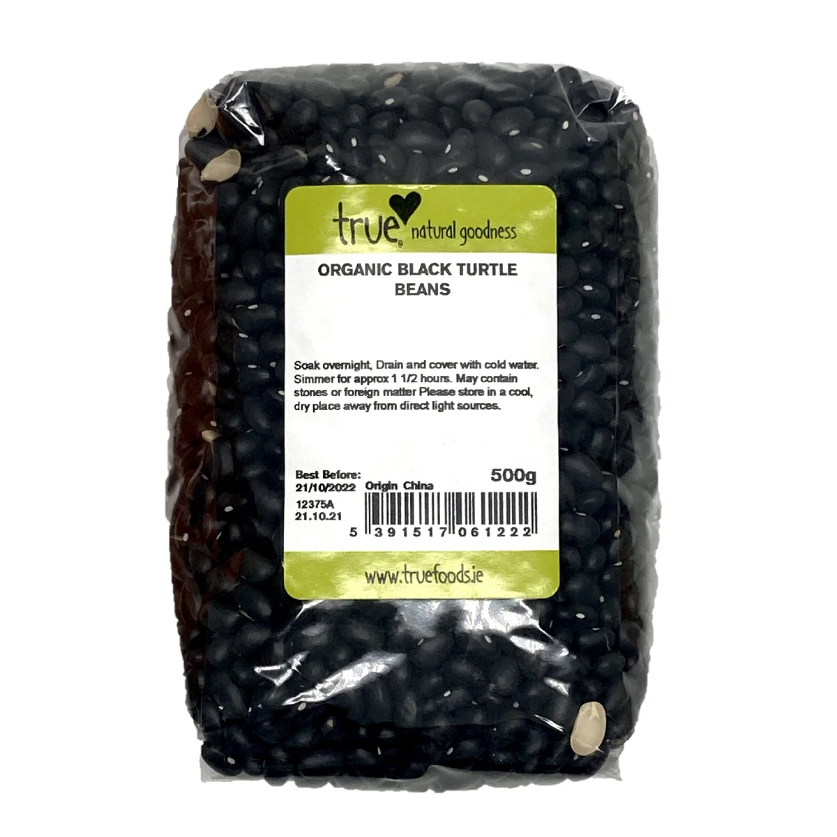 True Natural Goodness Organic Black Turtle Beans 500g