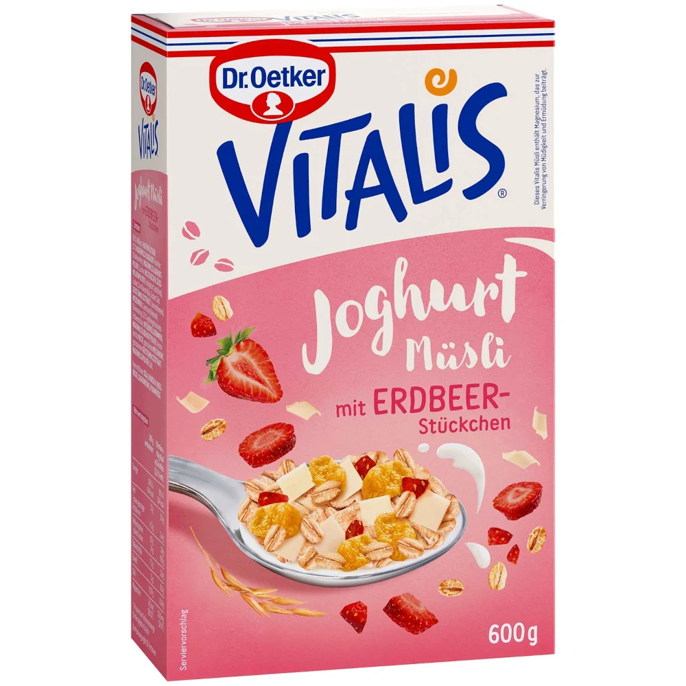 Dr. Oetker Vitalis Joghurt Müsli mit Erdbeerstückchen 600g
