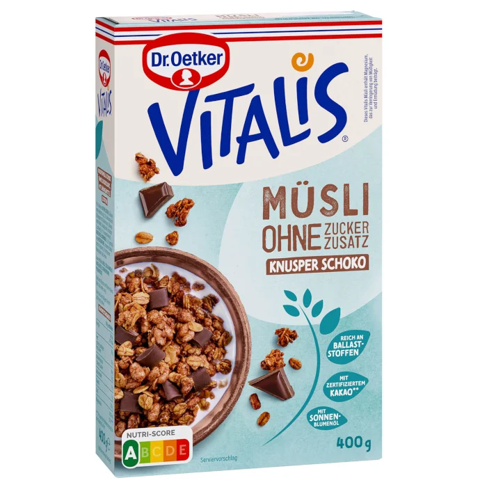 Dr. Oetker Vitalis Knusper Müsli Schoko ohne Zuckerzusatz 400g