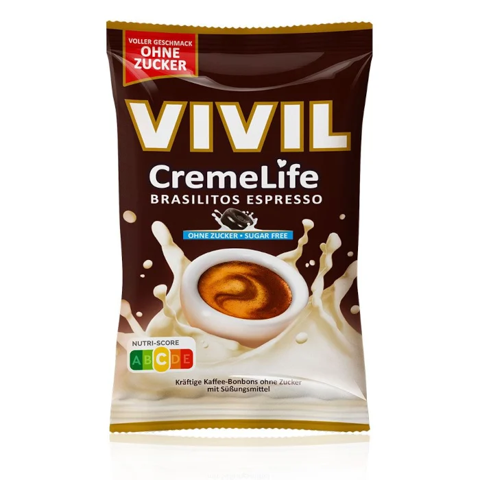 VIVIL Creme Life Bonbons Brasilitos Espresso ohne Zucker 90g / 3.17oz