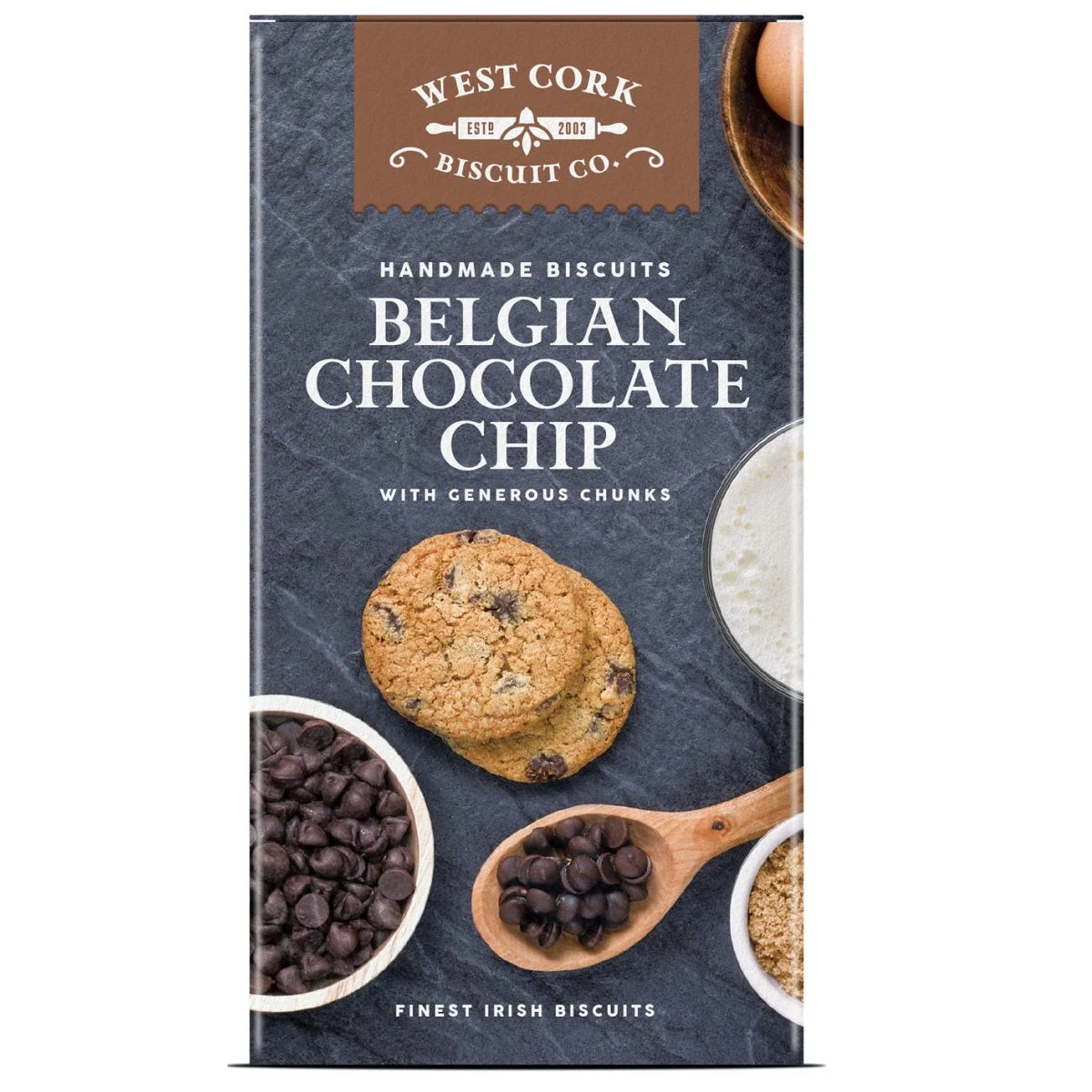 West Cork Biscuit Co Belgian Chocolate Chip with Almond Nibs 160g