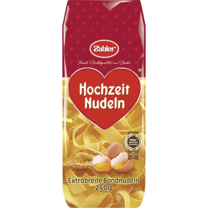 Zabler Hochzeit Nudeln Extrabreite Bandnudeln 250g