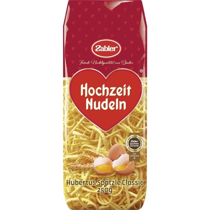 Zabler Hochzeit Nudeln Hubertus Spätzle Classic 250g