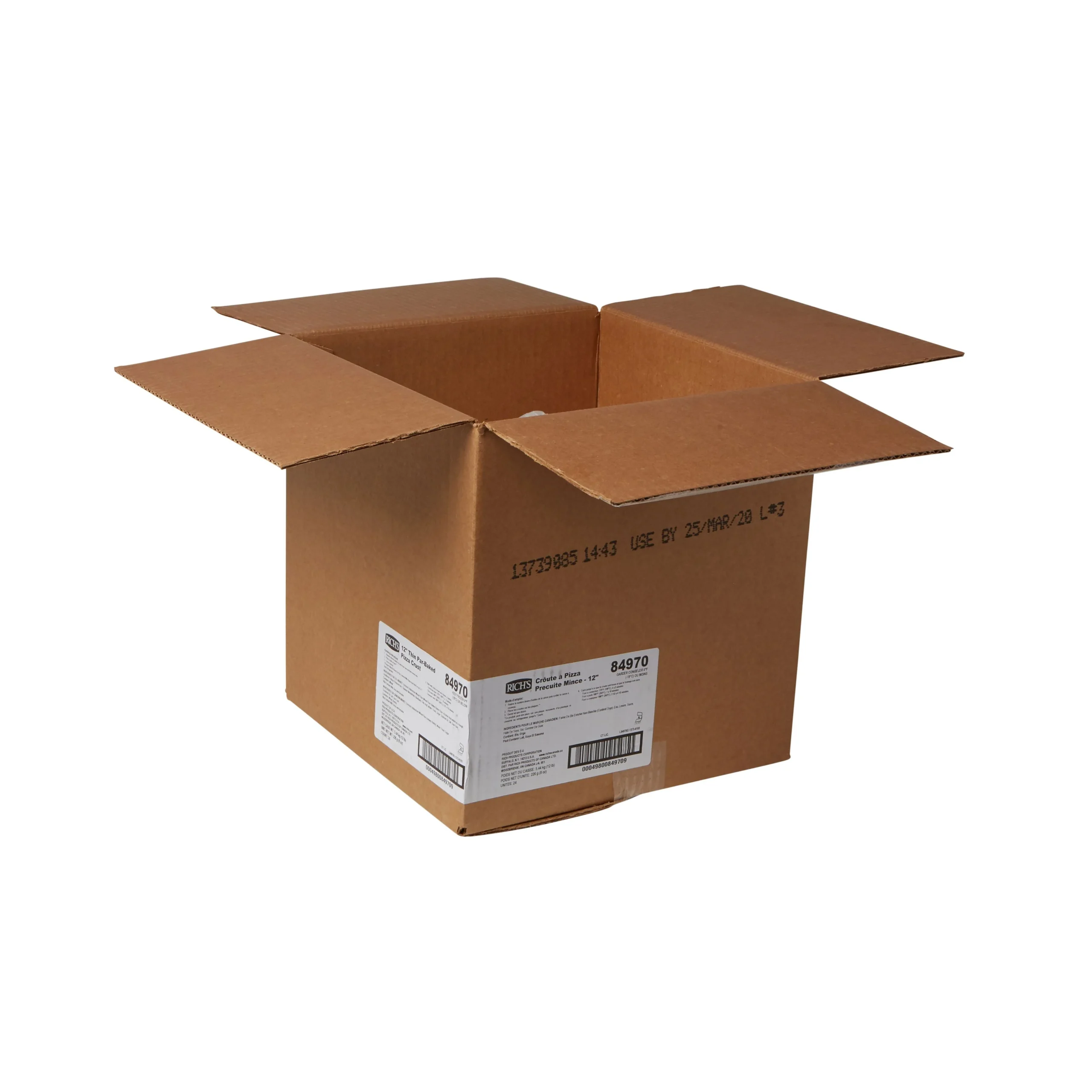 Pizza Crust Par Baked Thin 2 Inch 8 Ounce Size - 24 Per Case.
