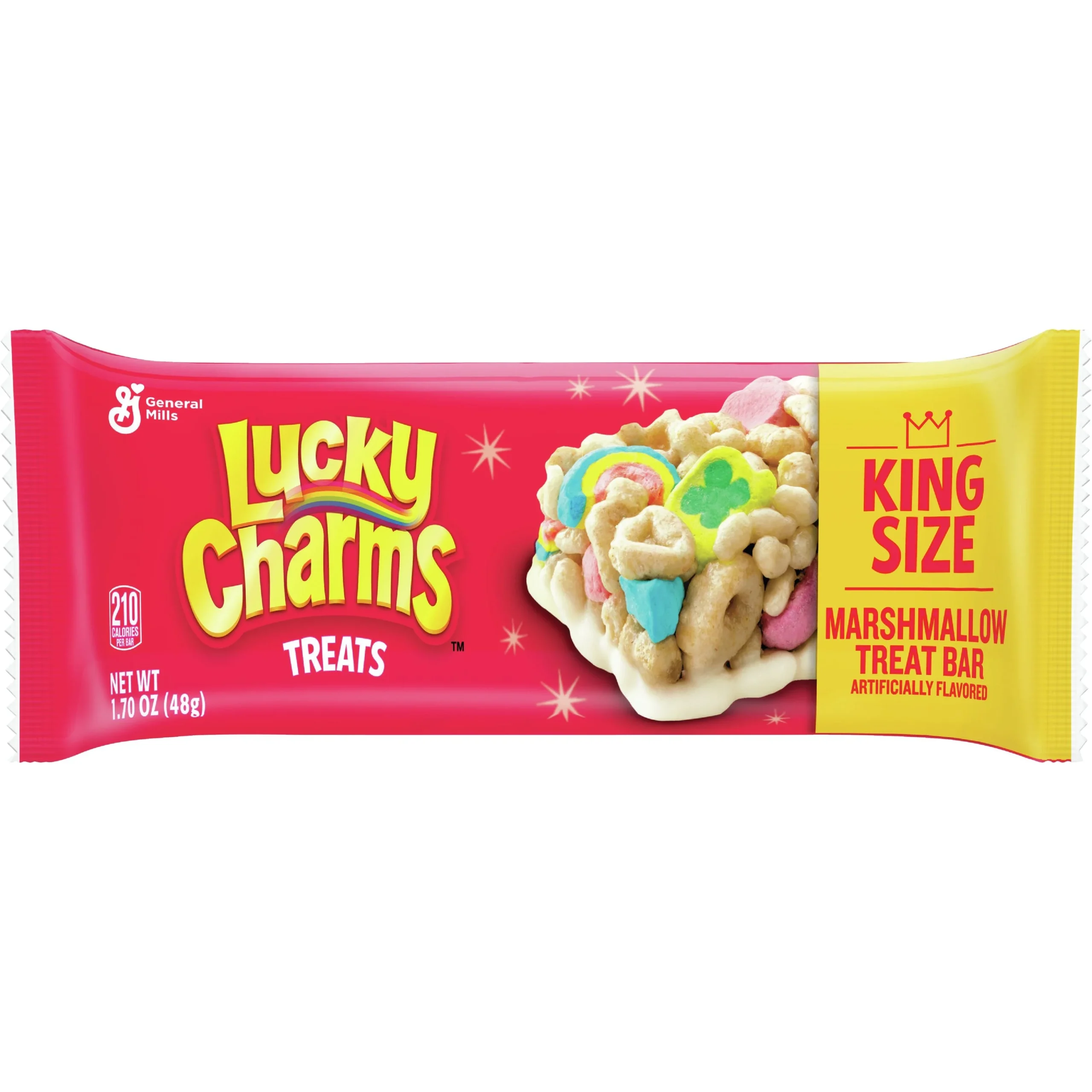 Lucky Charms Treats Bars King Size 20.4 Ounce Size - 8 Per Case.