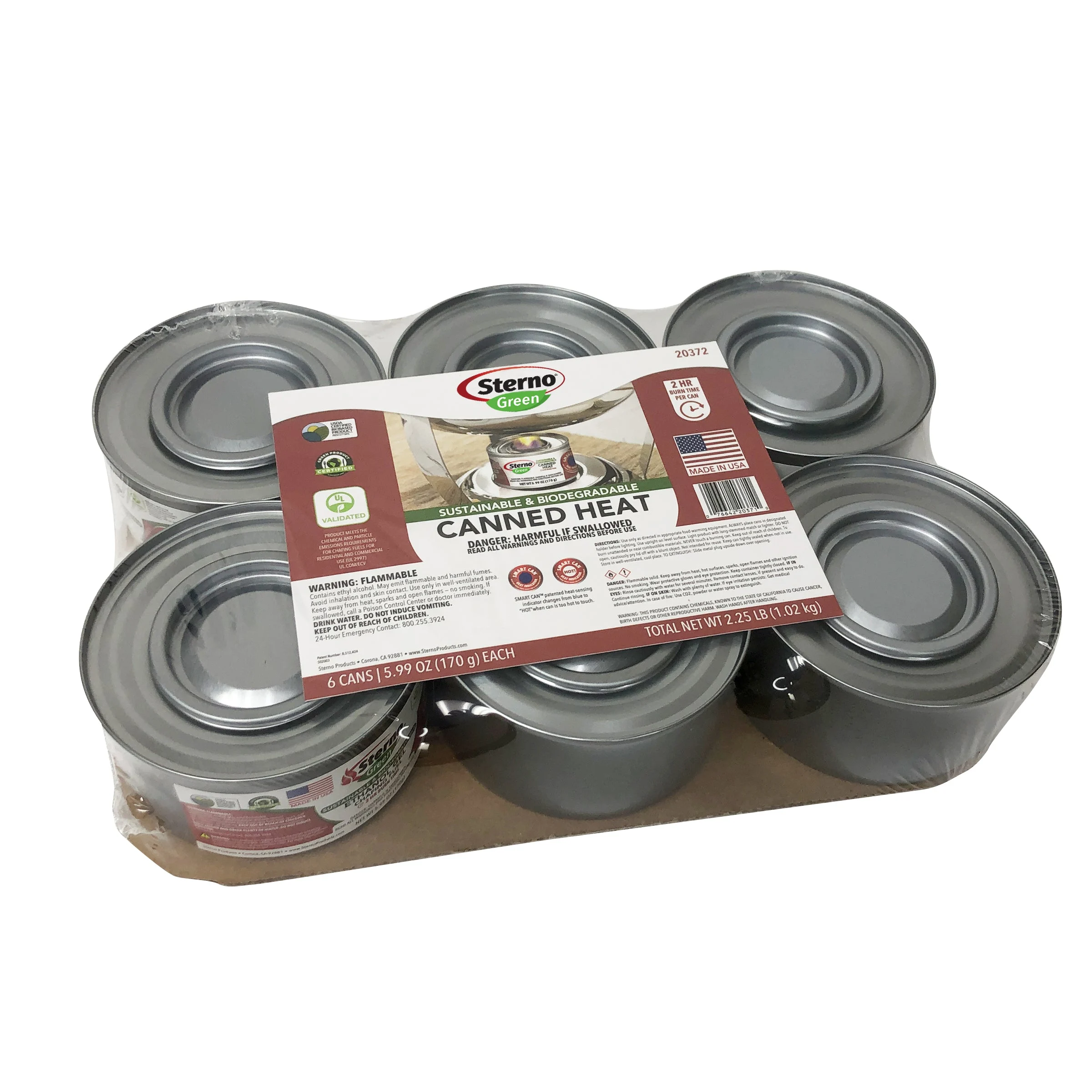 2 Hour Sterno Ethanol Gel Canned Heat 8/6 Packs