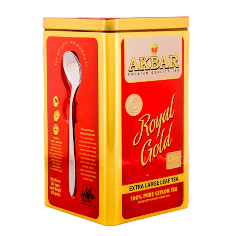 AKBAR Royal Gold Extra Big Leaf Ceylon Tea 250g/12pack