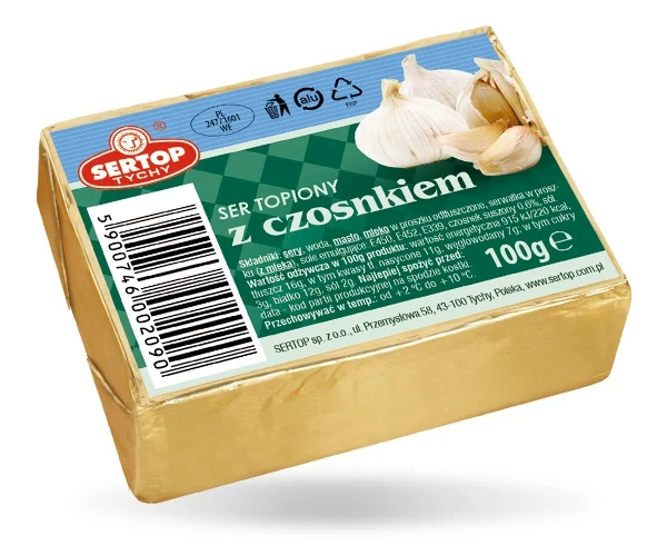 Sertop Soft Cheese w/Garlic 100g/10pack