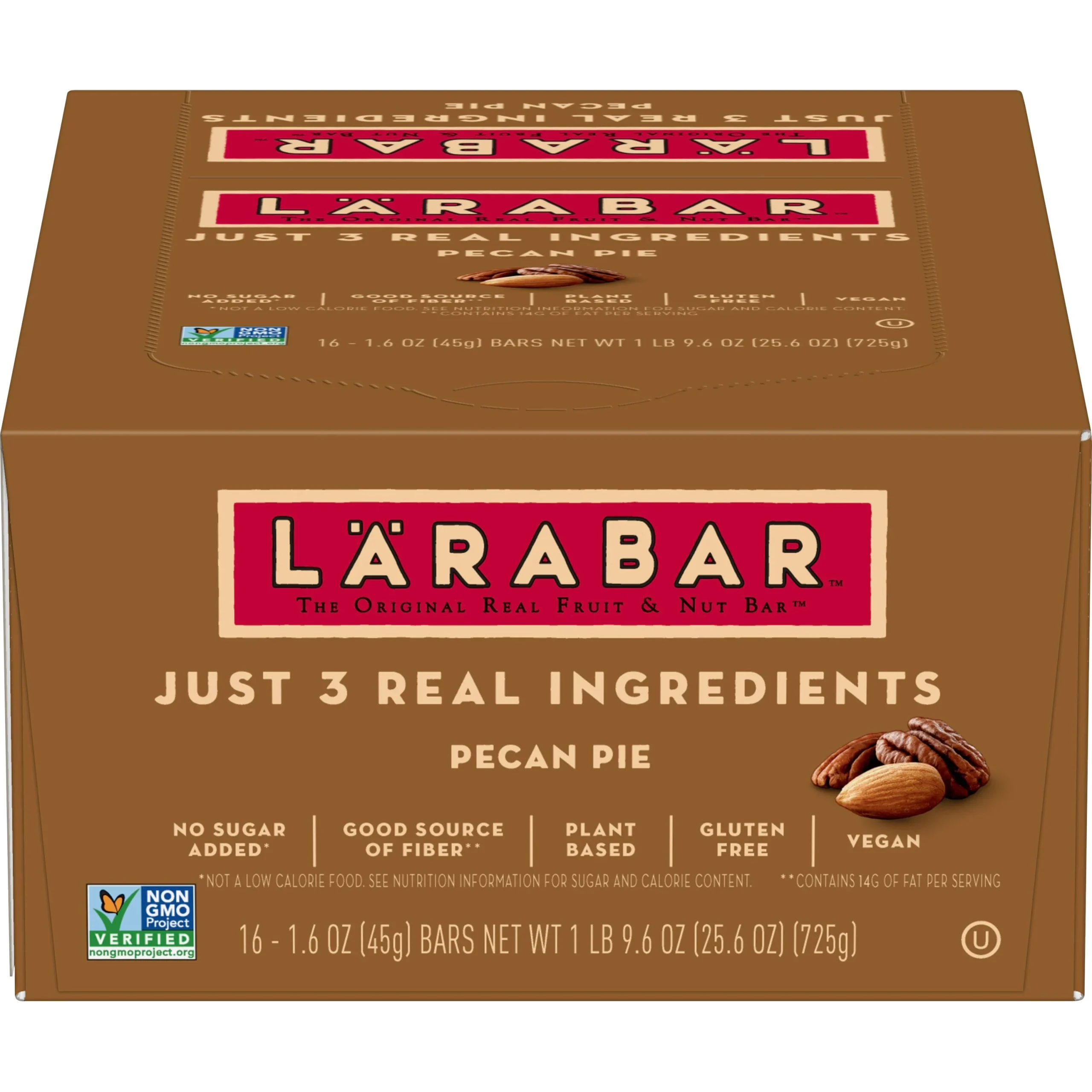 Larabar Gluten Free Wellness Bars Pecan Pie 25.6 Ounce Size - 4 Per Case.