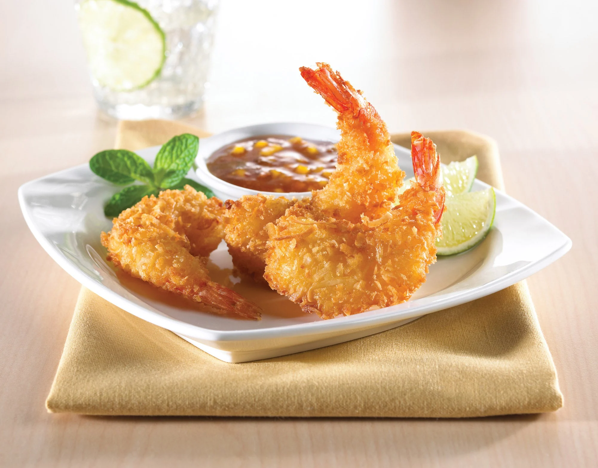Mrs. Friday's Coconut Breaded Round Shrimp 2.5 Pound Each - 4 Per Case.