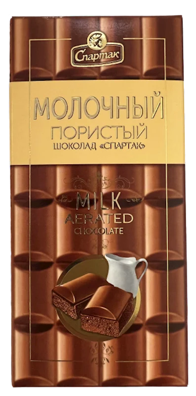 SPARTAK Aerated Milk Chocolate Bar 70g/13pack