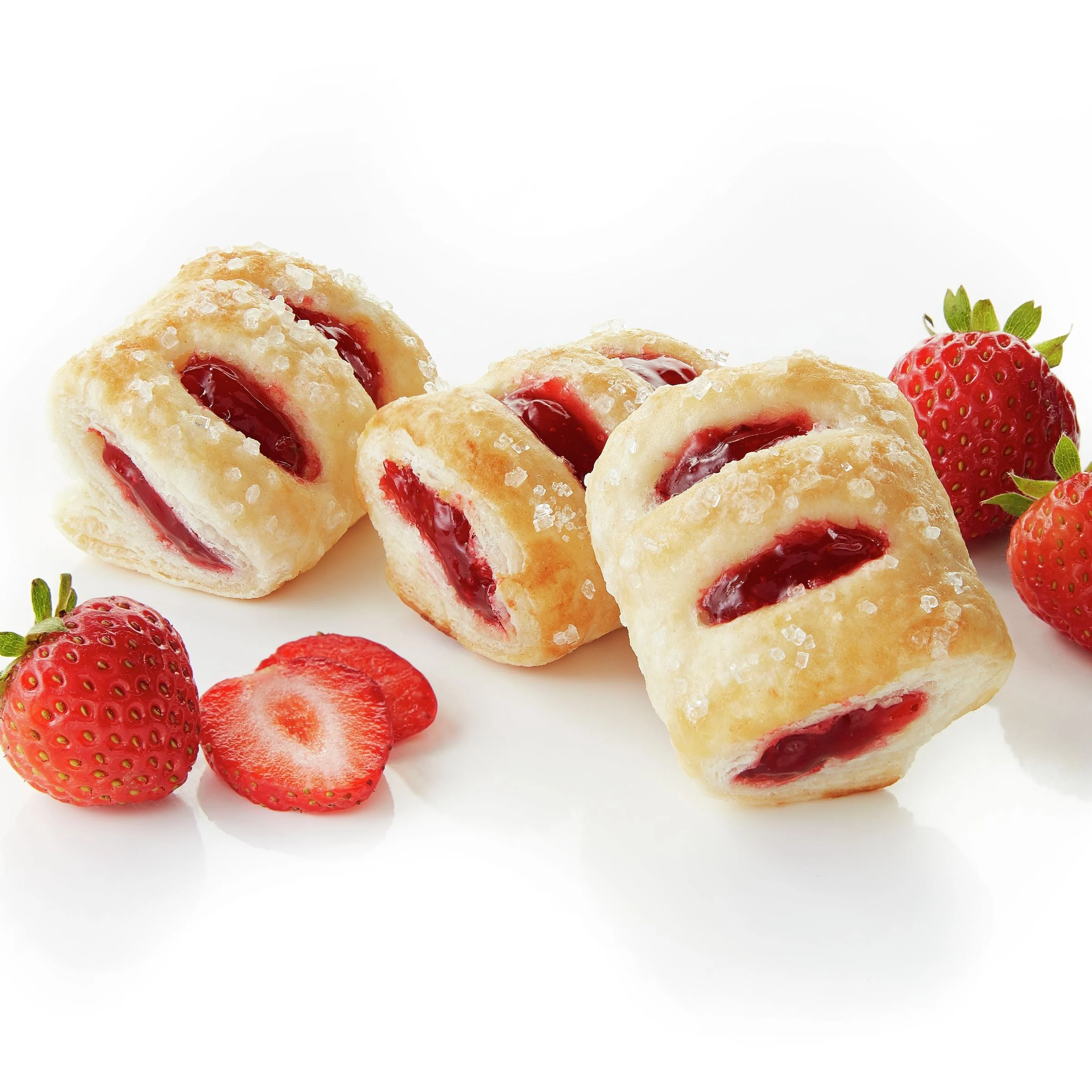 Pillsbury Frozen Strudel Bites Dough Sugared Strawberry Cream Cheese 16 Pound Each - 1 Per Case.
