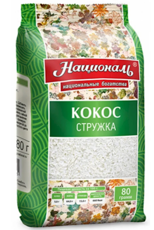 Natsional Angstrem Coconut (Kokos) Struzhka Confectionary 80g/12pack