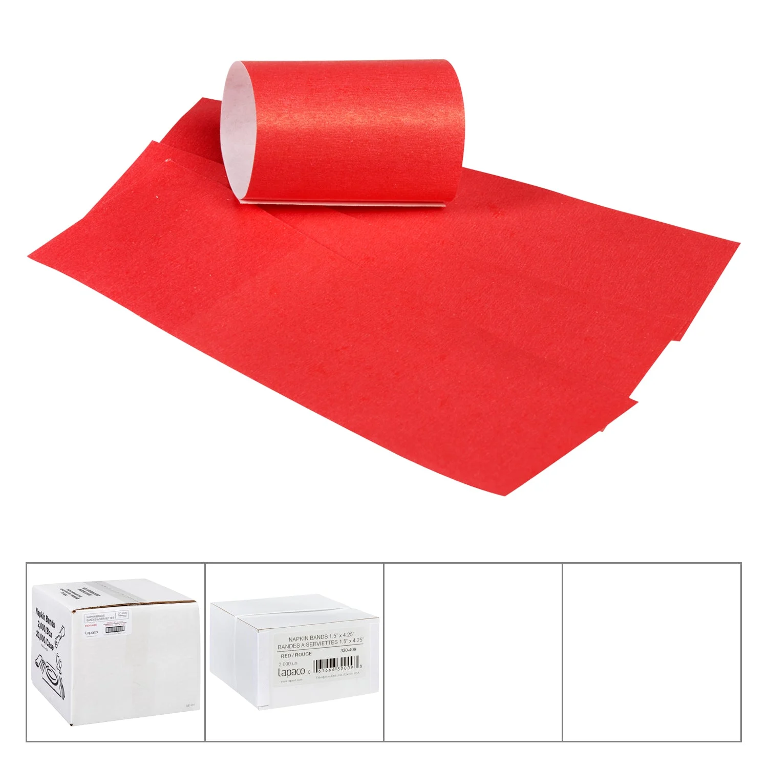 Napk Band Red 1.5'' X 4.25''