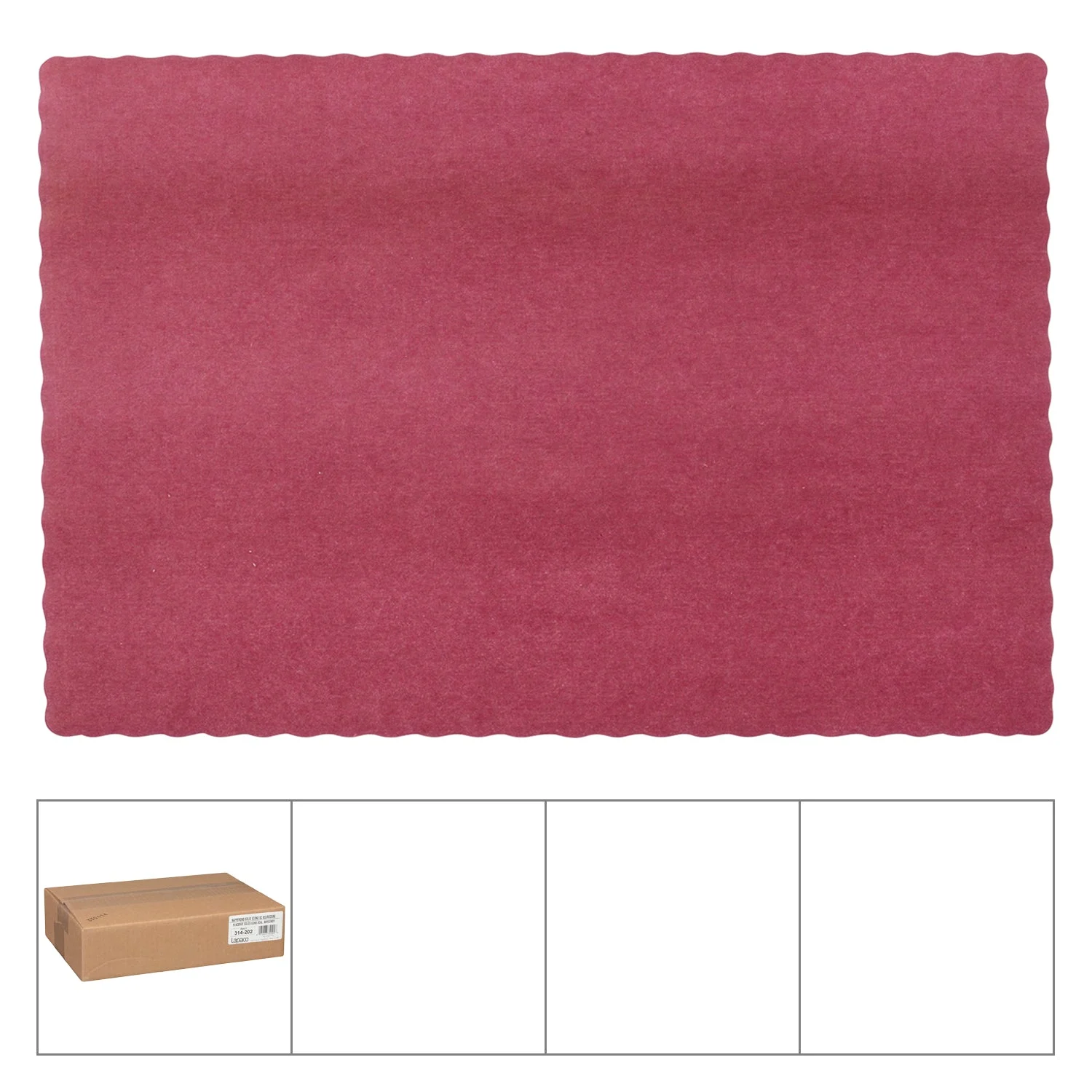 Placemat Solid Econo Scal Burgandy