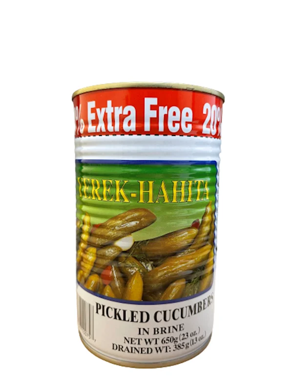Yerek Hahita Cucumbers In Brine 7-9 20% Free 650g/12pack