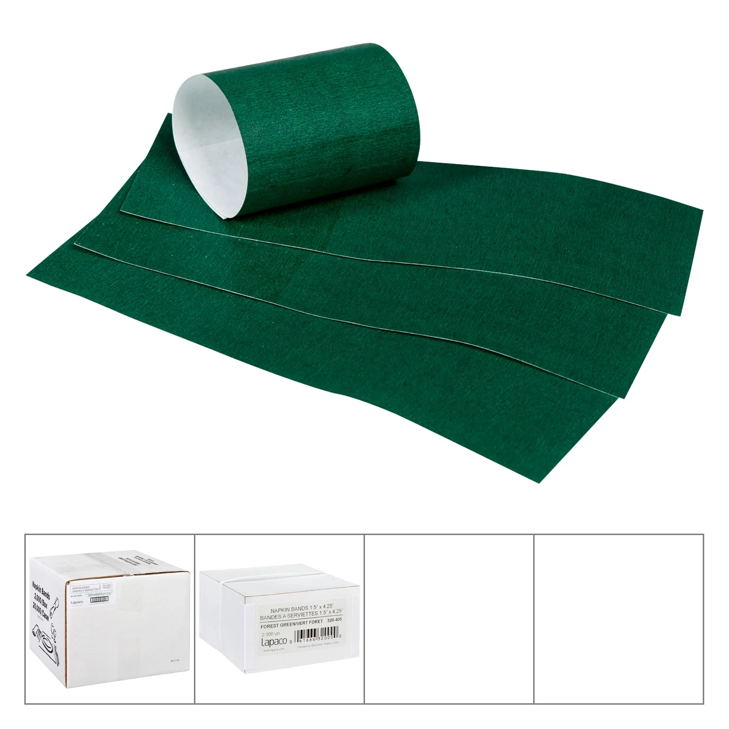 Napkin Band For Green 1.5'' X 4.25''