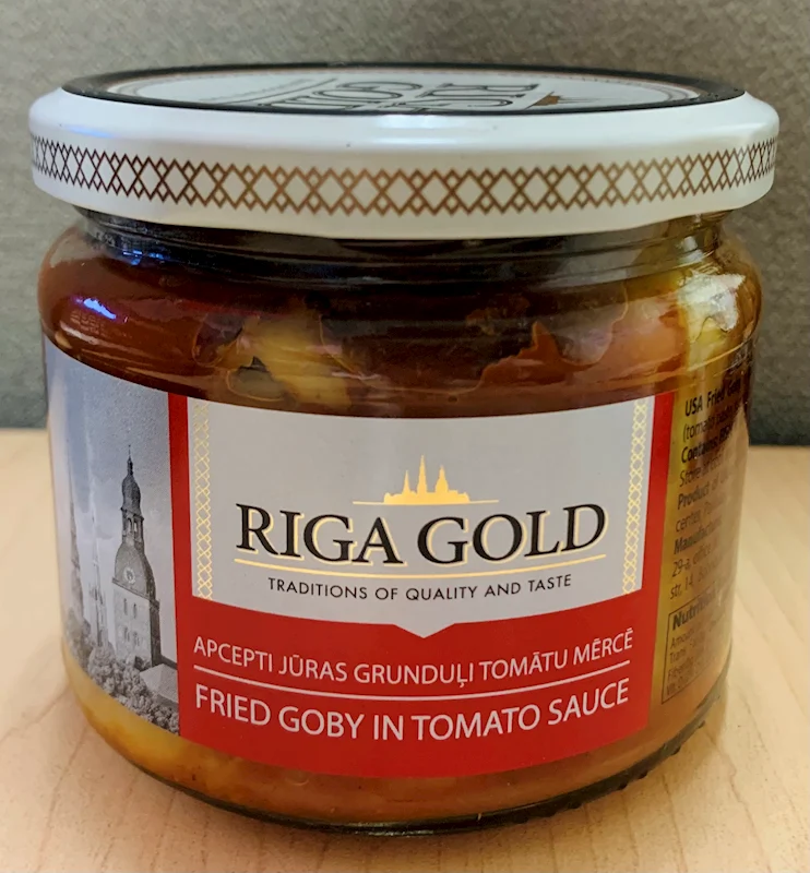 Riga Gold Bullheads Fried, In Tomato Sauce, Glass 280g/12pack